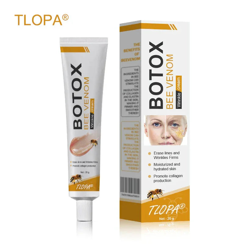 TLOPA Botox Bee Venom cream tube and packaging on a white background